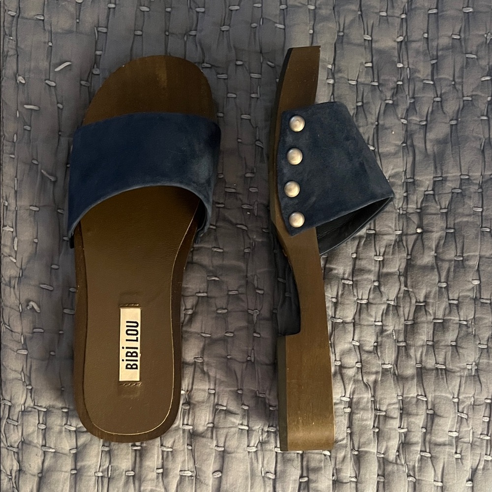 Bibi Lou Women's Navy Slide Sandals